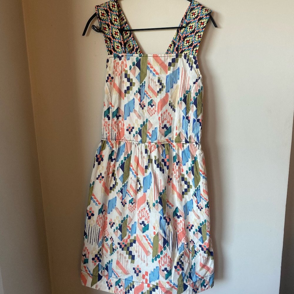 Anthropologie Multicolor Geometric Dress